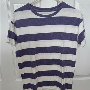 American Eagle Outfitters women’s Purple and White Striped Shirt